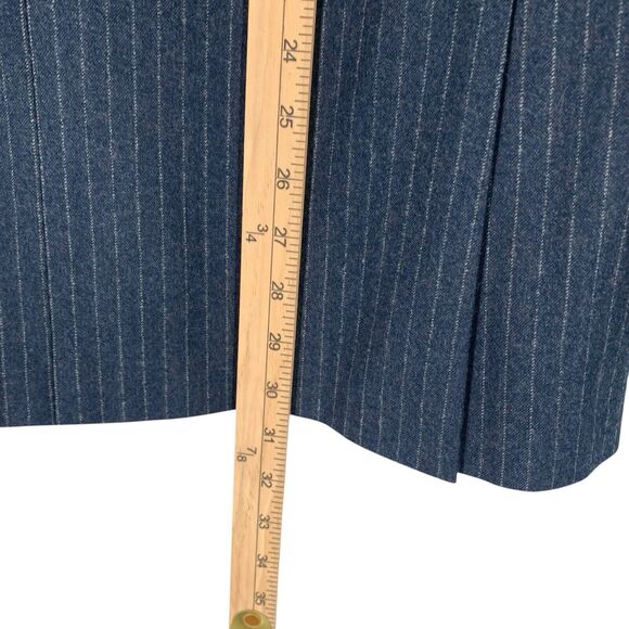 Brooks Brothers Red Fleece Mens Wool Pinstripe Jacket 40L Stretch Lined Blue - Picture 5 of 16